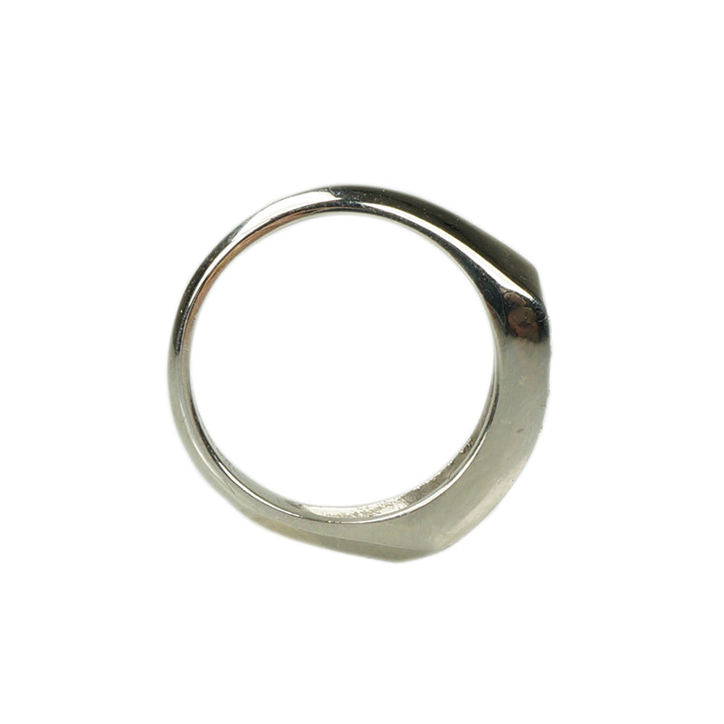 Wide Vintage Platinum Double Row Diamond Band