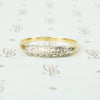 double diamond row 2 tone 14k yellow gold band circa 1940