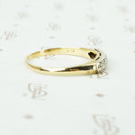 Lovely 2 Tone Gold Double Diamond Band