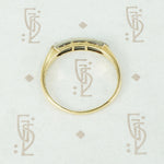 Lovely 2 Tone Gold Double Diamond Band