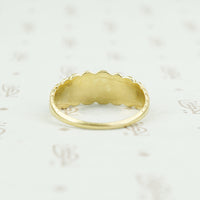 18k georgian 2 row pearl band back