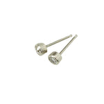 Platinum Bezel set OMC Diamond Stud Earrings