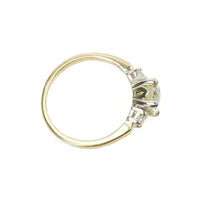 Vintage Pale Yellow Diamond Engagement Ring