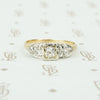 vintage 1940's 2 tone gold and diamond engagement ring
