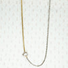 long 2 tone chain with big charm ring