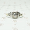 2 tone diamond engagement ring circa 1930