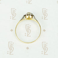 Edwardian Engagement Ring Platinum on 18k