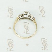 Lovely 1930's 2 Tone Diamond Engagement Ring