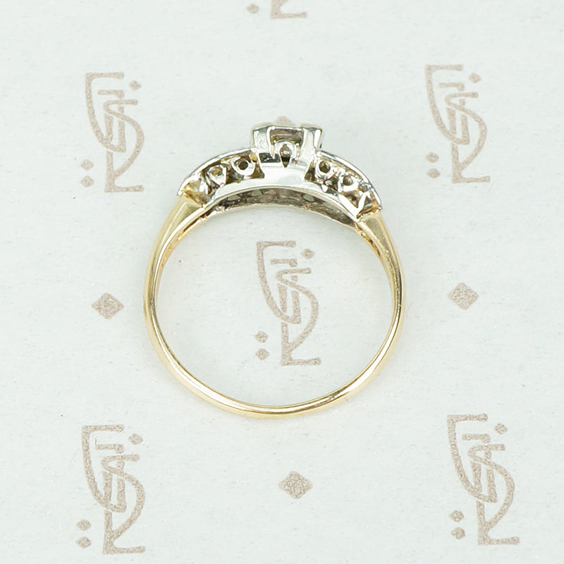 Lovely 1930's 2 Tone Diamond Engagement Ring