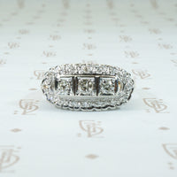 2 tone 14k gold fancy diamond ring circa 1930
