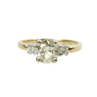 Vintage Pale Yellow Diamond Engagement Ring