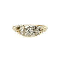Vintage 1940's Yellow Gold and Diamond Engagement Ring