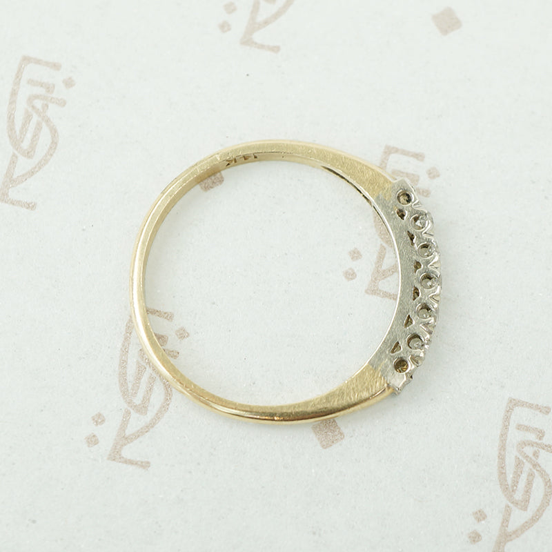 side view2 tone gold and diamond band 1940's