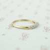 detail shot 2 tone gold and diamond band 1940's
