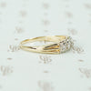 Fancy Vintage 1940's 2 tone Gold and Diamond Band