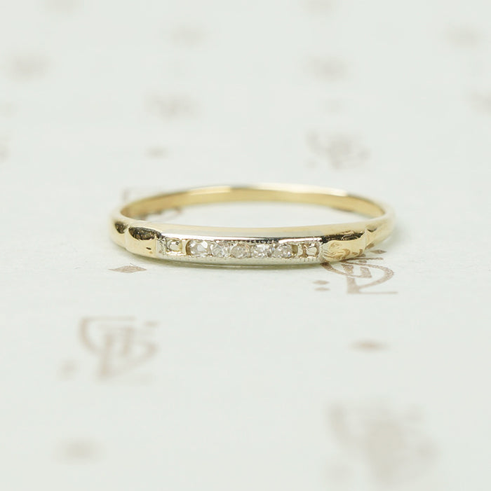 Funky Table Cut Diamond 2 Tone Band
