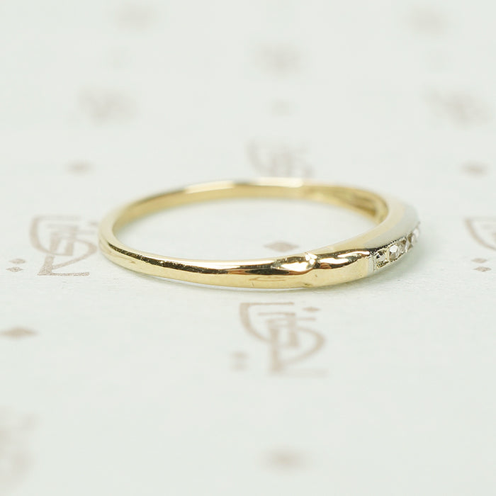 Funky Table Cut Diamond 2 Tone Band