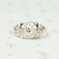 Vintage 1930's 2 Tone Gold Engagement Ring