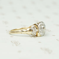 Vintage 1930's 2 Tone Gold Engagement Ring