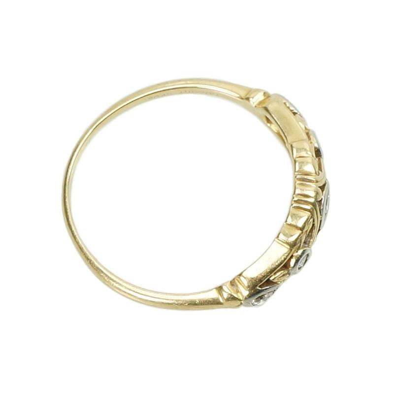 Beautifully detailed 2 tone Gold and Diamond Band