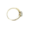 Pretty 2 tone Vintage Solitaire Engagement Ring