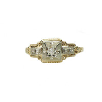 Vintage 1940s 2 tone Engagement Ring
