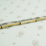 1920's diamond and sapphire filigree bracelet side view