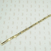 1920's diamond and sapphire filigree bracelet back