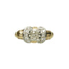 Old Mine Cut Diamond Two Tone Vintage Engagement Ring