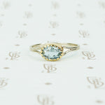 Gorgeous Oval Aquamarine Ring in Recycled Gold