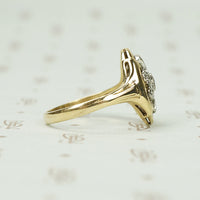 Vintage 2 Tone Gold and Diamond Ring