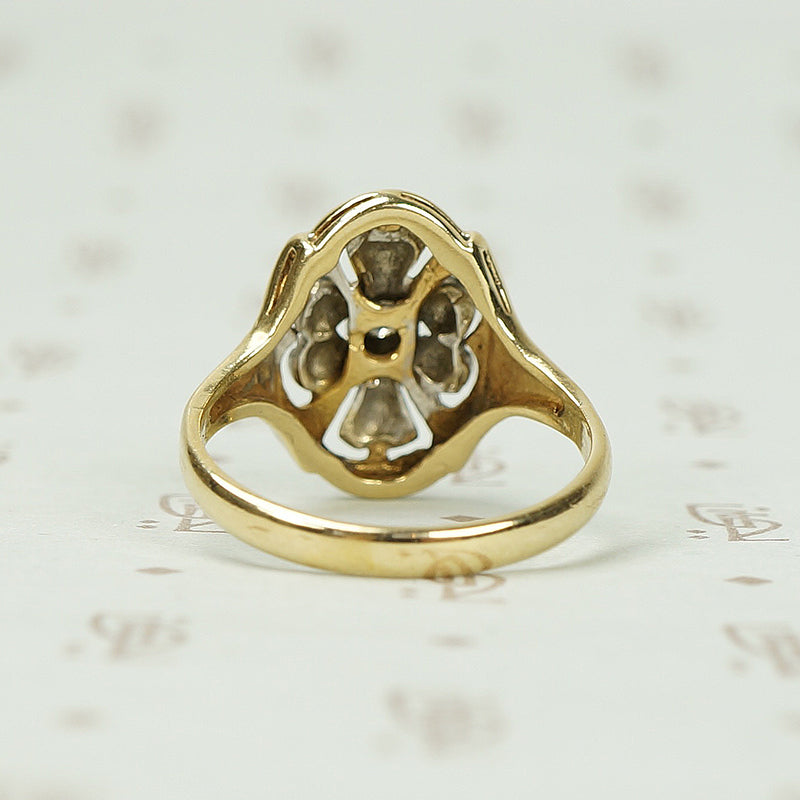 Vintage 2 Tone Gold and Diamond Ring