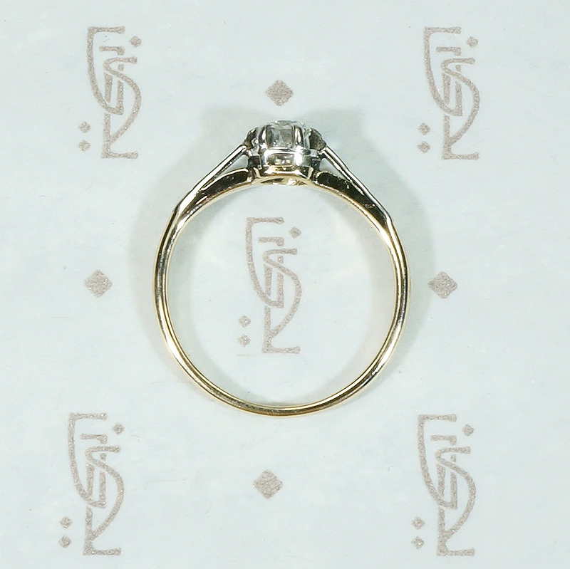 Pretty Low Profile Diamond Solitaire Engagement Ring