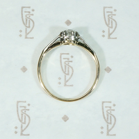 Pretty Low Profile Diamond Solitaire Engagement Ring