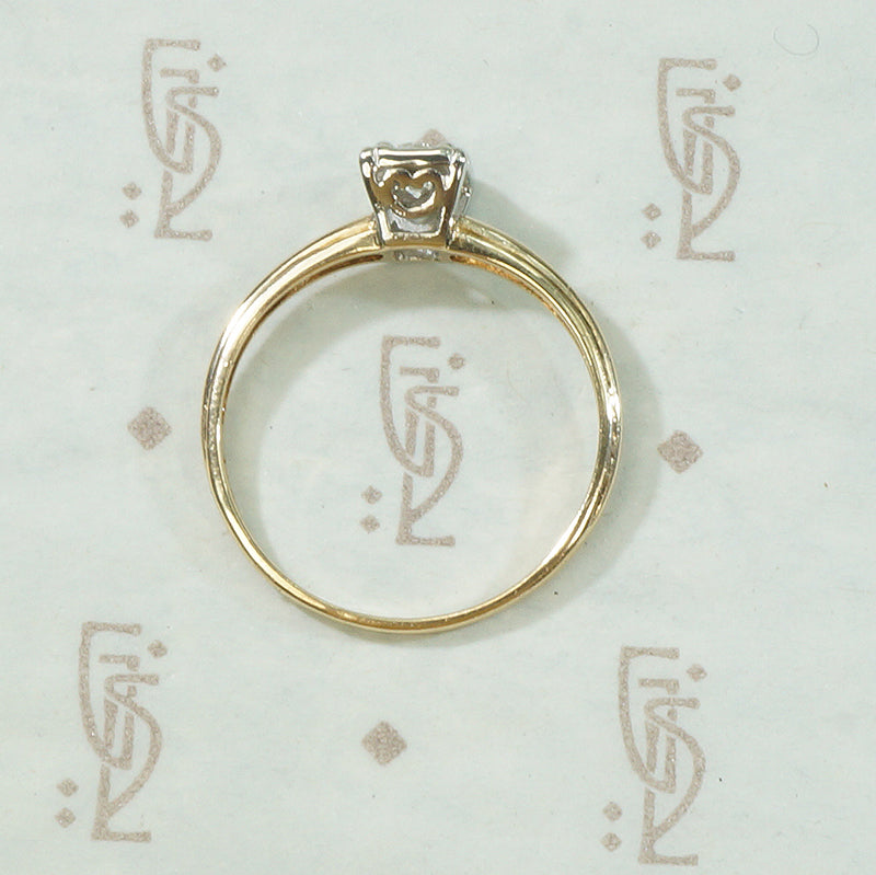 1940's 2-tone Gold Engagement Ring