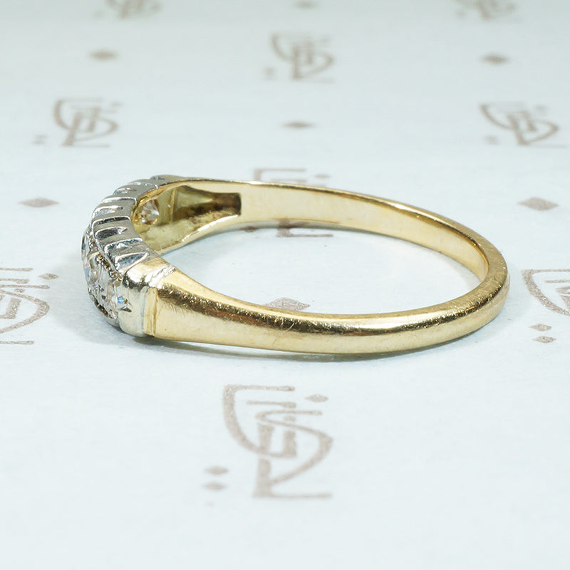 Structured Beauty Vintage 1940's Diamond Band