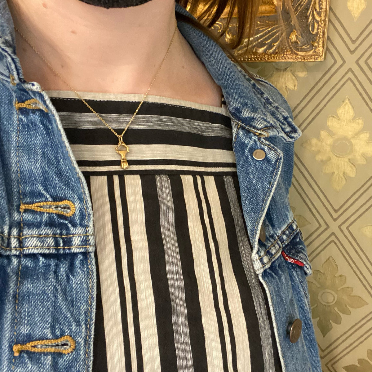Gold Hand Charm Necklace