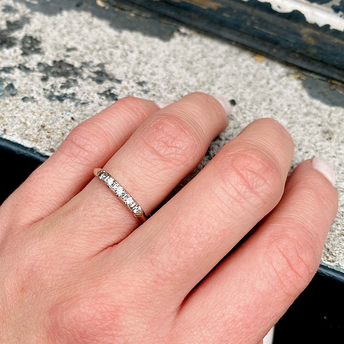 Darling Diamond Two Tone Wedding Band