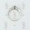 1940's white gold bow tie diamond engagement ring side view