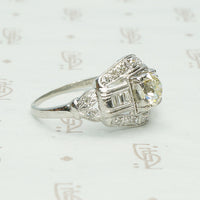 1930's Deco Platinum OMC Diamond Beauty