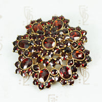 rose cut garnet brooch circa 1930's