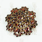 rose cut garnet brooch circa 1930's