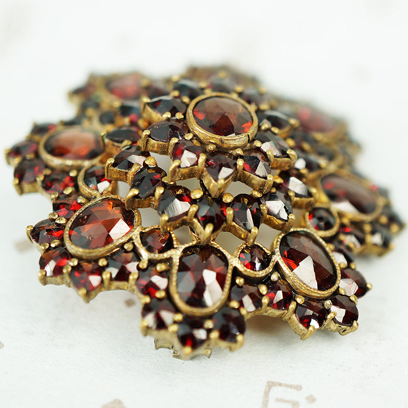 Vintage Garnet Brooch Circa 1930