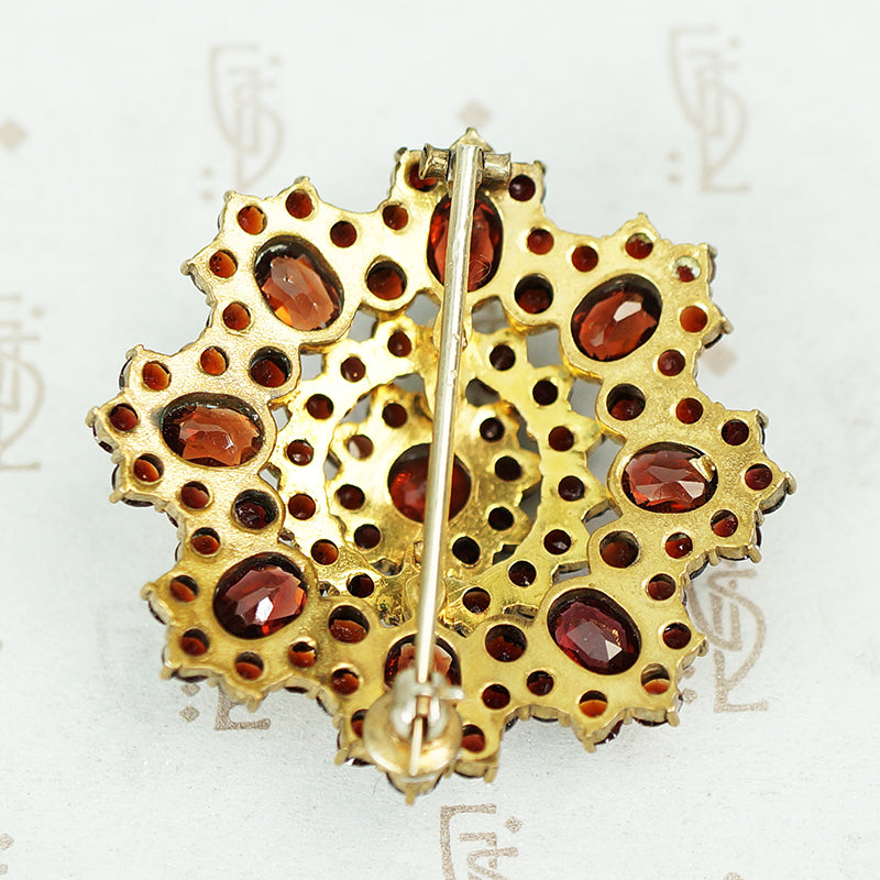 Vintage Garnet Brooch Circa 1930