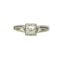 Pretty Vintage 1930's Diamond Ring - Gem Set Love