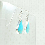 Teardrops of Sky Blue Turquoise Dangle Earrings