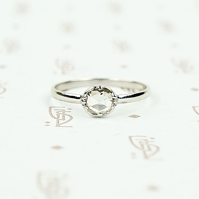 The Georgian Collet Rose Cut Diamond in Platinum