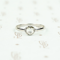 The Georgian Collet Rose Cut Diamond in Platinum