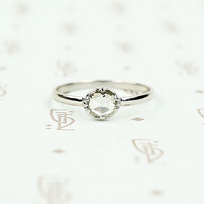 The Georgian Collet Rose Cut Diamond in Platinum