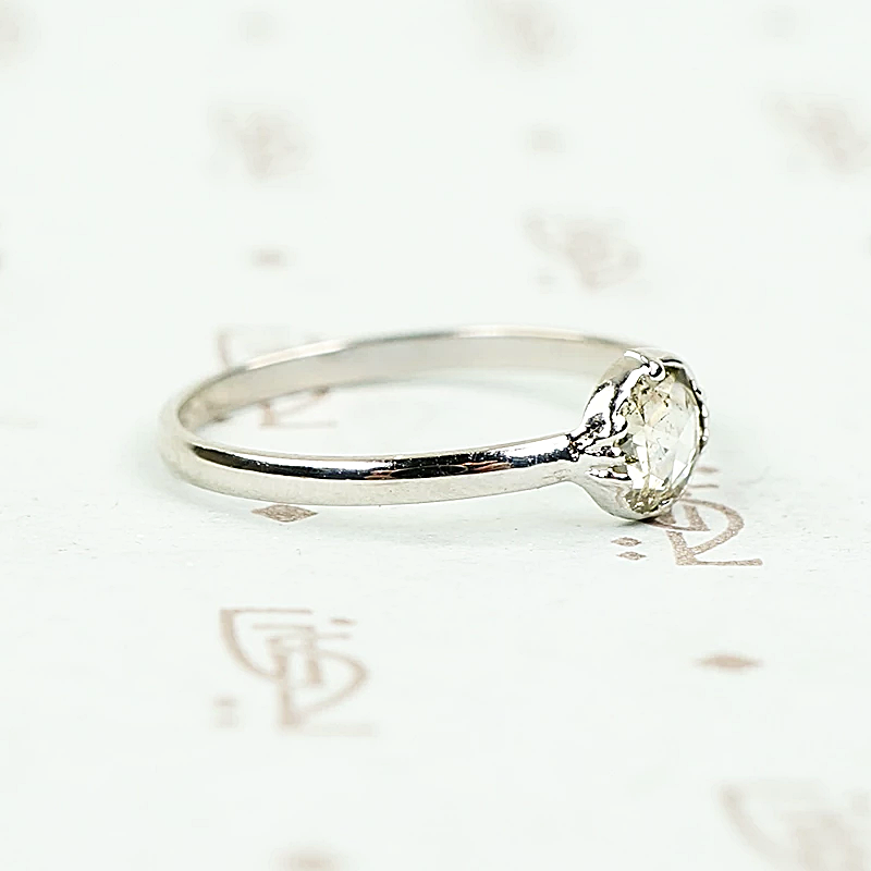 The Georgian Collet Rose Cut Diamond in Platinum